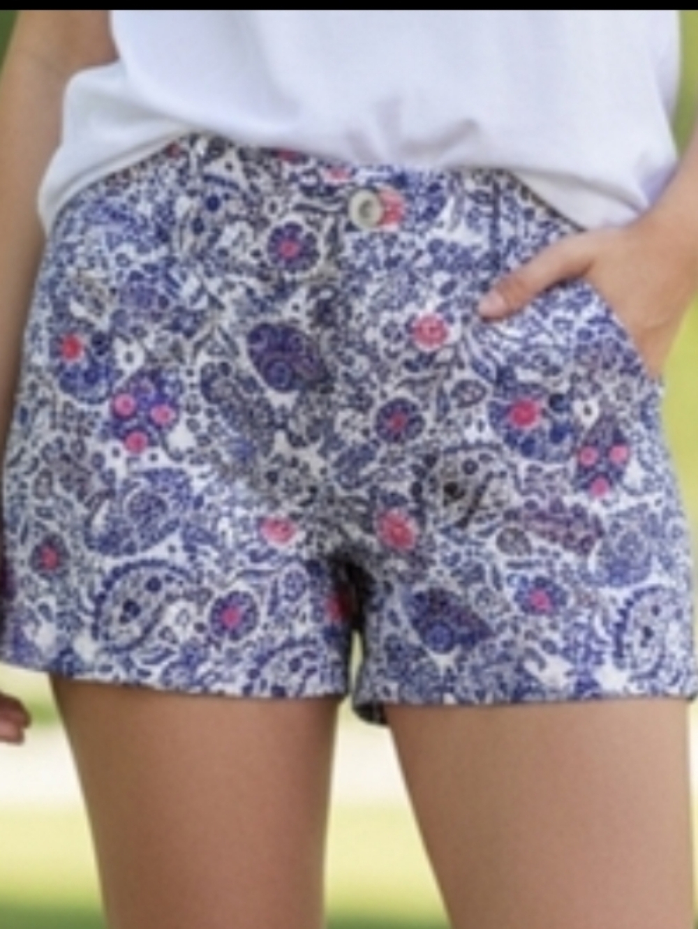 Ann Taylor Floral Pattern Cotton Short Shorts Womens Size 6